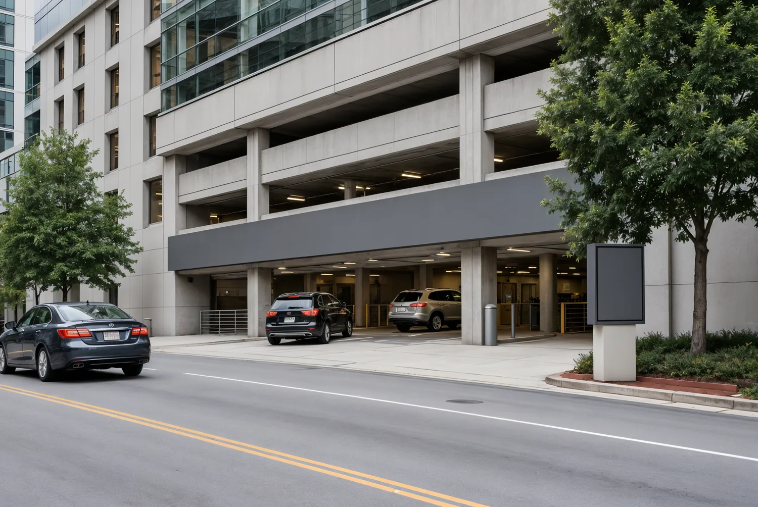 Modern parking garage