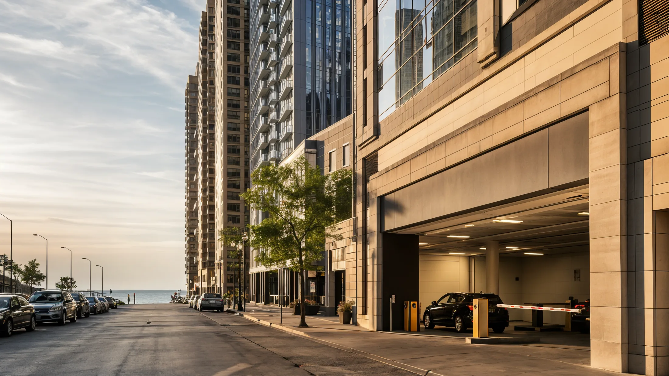 Modern parking garage